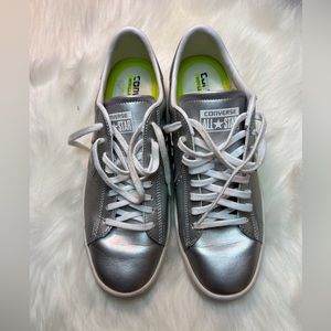 Silver Converse sneaker